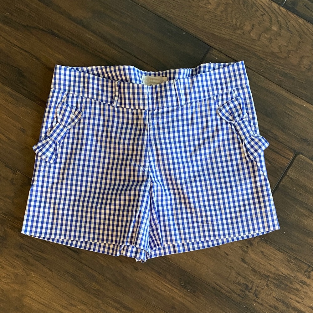 Blue Gingham Women’s Shorts - Classic Summer Style